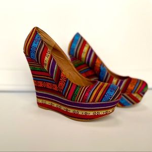 Multicolor Steve Madden Wedges